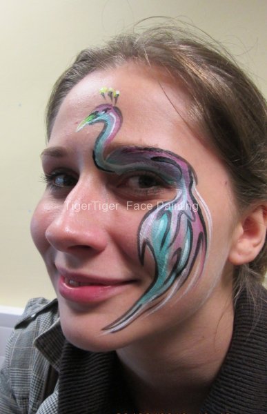 face painting students bird
