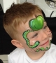 caterpillar and apple face painting