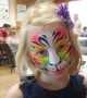 face painting dayglo tiger
